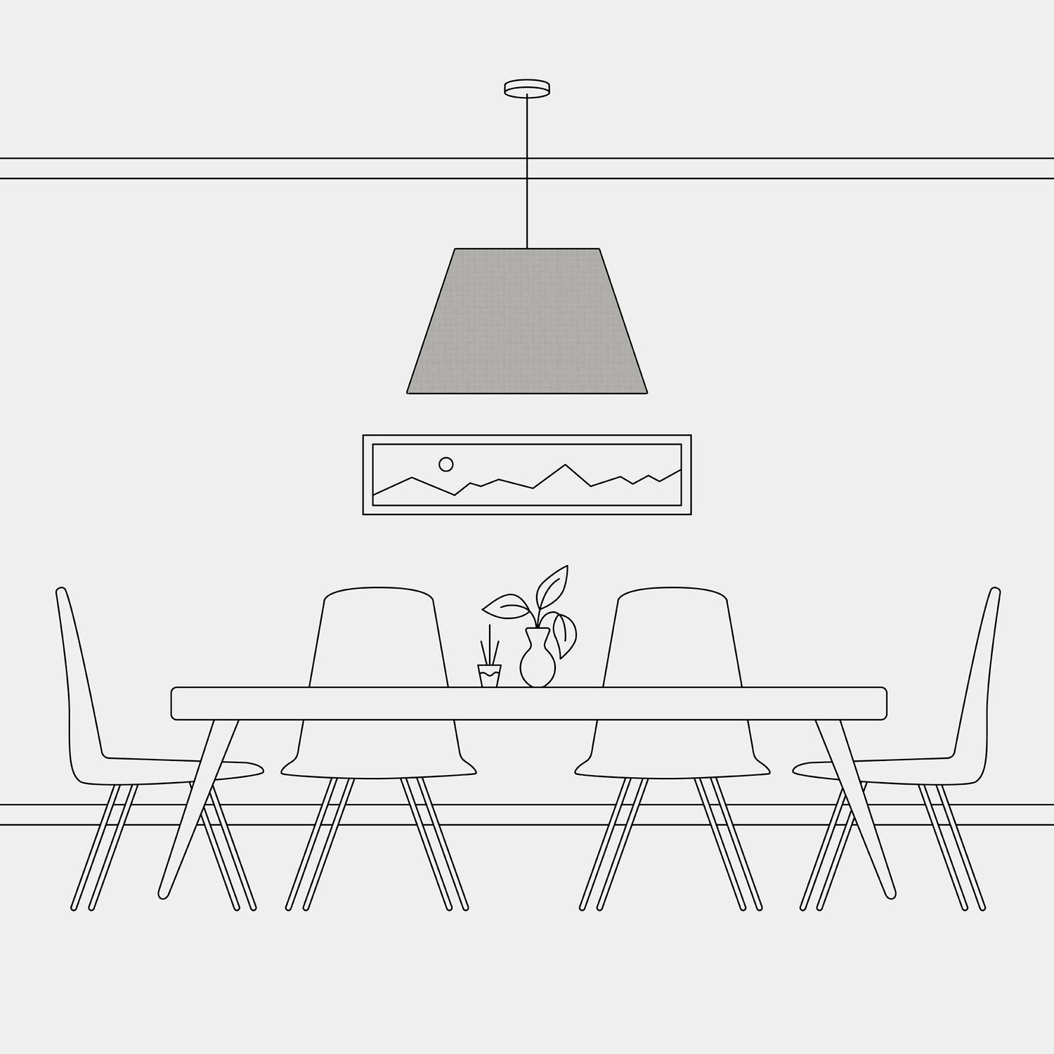 Paralume Impero L per sospensione con attacco E27 - Made in Italy - Camelot Grigio