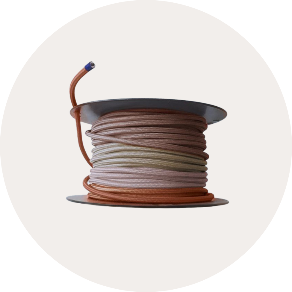 Stoffummantelte Stromkabel