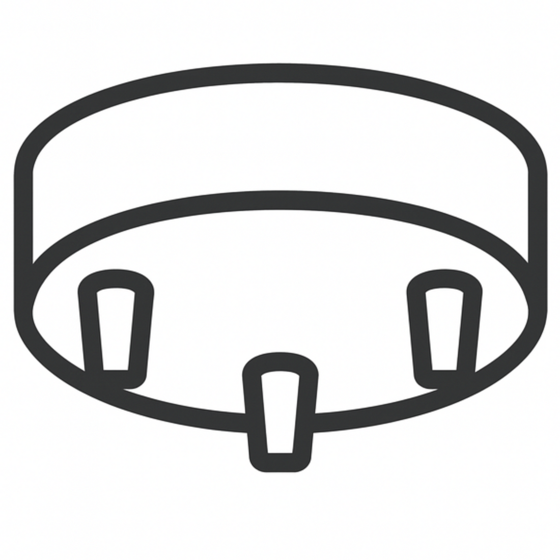 Einen Deckenleuchter vom Lampenbaldachin aus dezentrieren