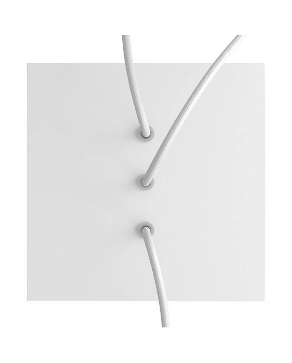 Quadratisches 3 Inline-Löcher und 4 Seitenlöchern Lampenbaldachin Kit, Rose-One-Abdeckung, 200 mm