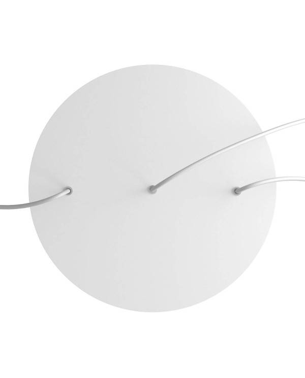 Rundes XXL 3 Inline-Löcher und 4 Seitenlöchern Lampenbaldachin Kit, Rose-One-Abdeckung, 400 mm Durchmesser