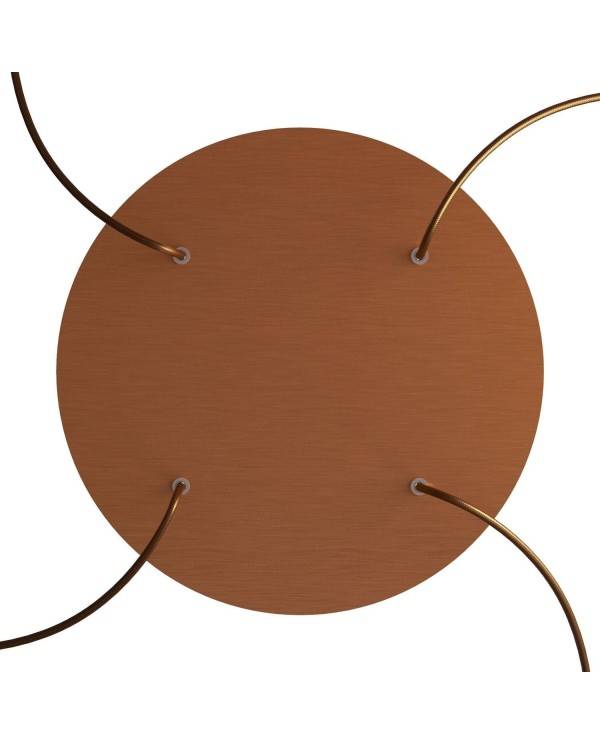 Rundes XXL 4-Loch und 4 Seitenlöchern Lampenbaldachin Kit, Rose-One-Abdeckung, 400 mm Durchmesser