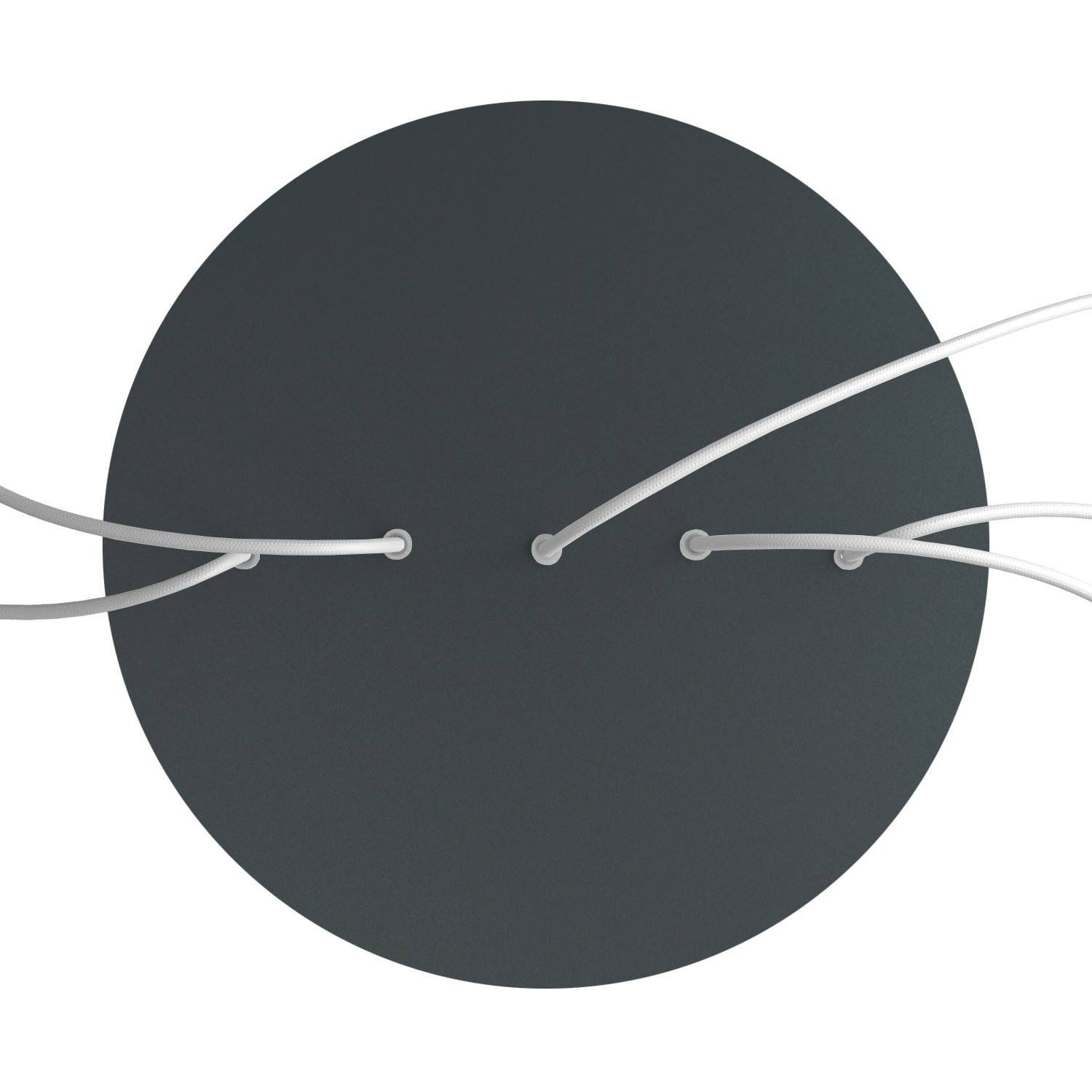 Rundes XXL 5 Inline-Löcher und 4 Seitenlöchern Lampenbaldachin Kit, Rose-One-Abdeckung, 400 mm Durchmesser
