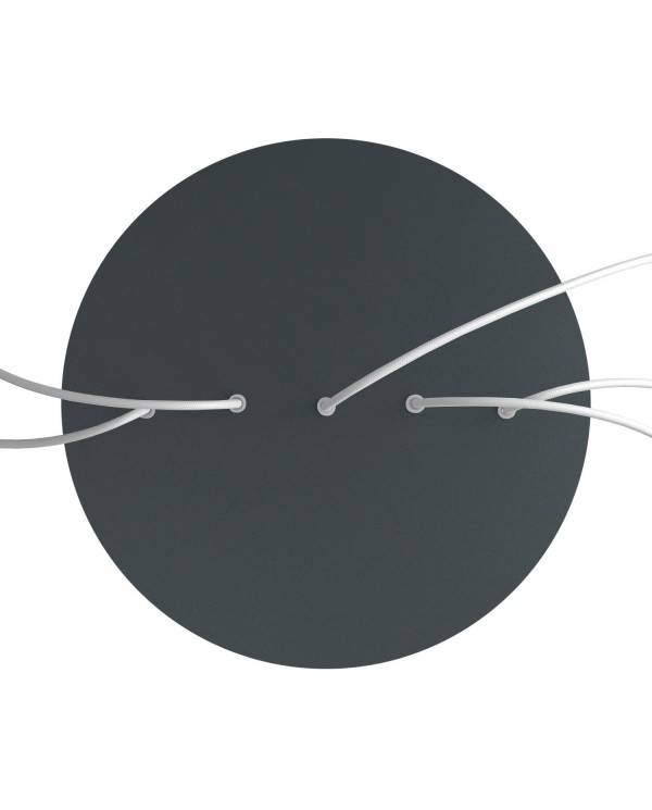Rundes XXL 5 Inline-Löcher und 4 Seitenlöchern Lampenbaldachin Kit, Rose-One-Abdeckung, 400 mm Durchmesser