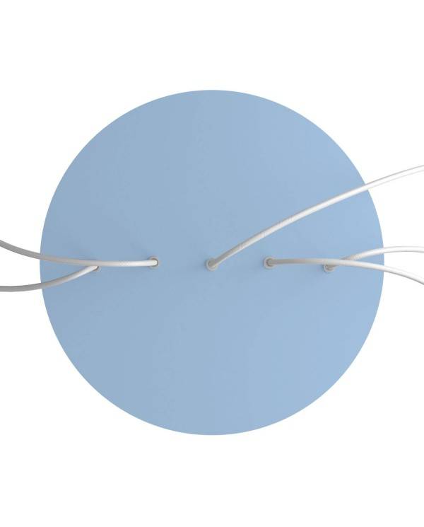 Rundes XXL 5 Inline-Löcher und 4 Seitenlöchern Lampenbaldachin Kit, Rose-One-Abdeckung, 400 mm Durchmesser