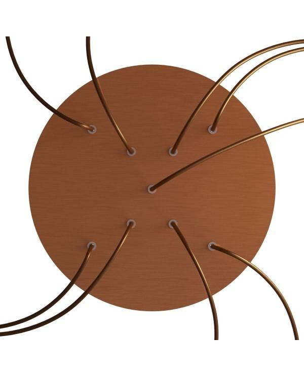 Rundes XXL 9 X-geformten Löchern und 4 Seitenlöchern Lampenbaldachin Kit, Rose-One-Abdeckung, 400 mm Durchmesser