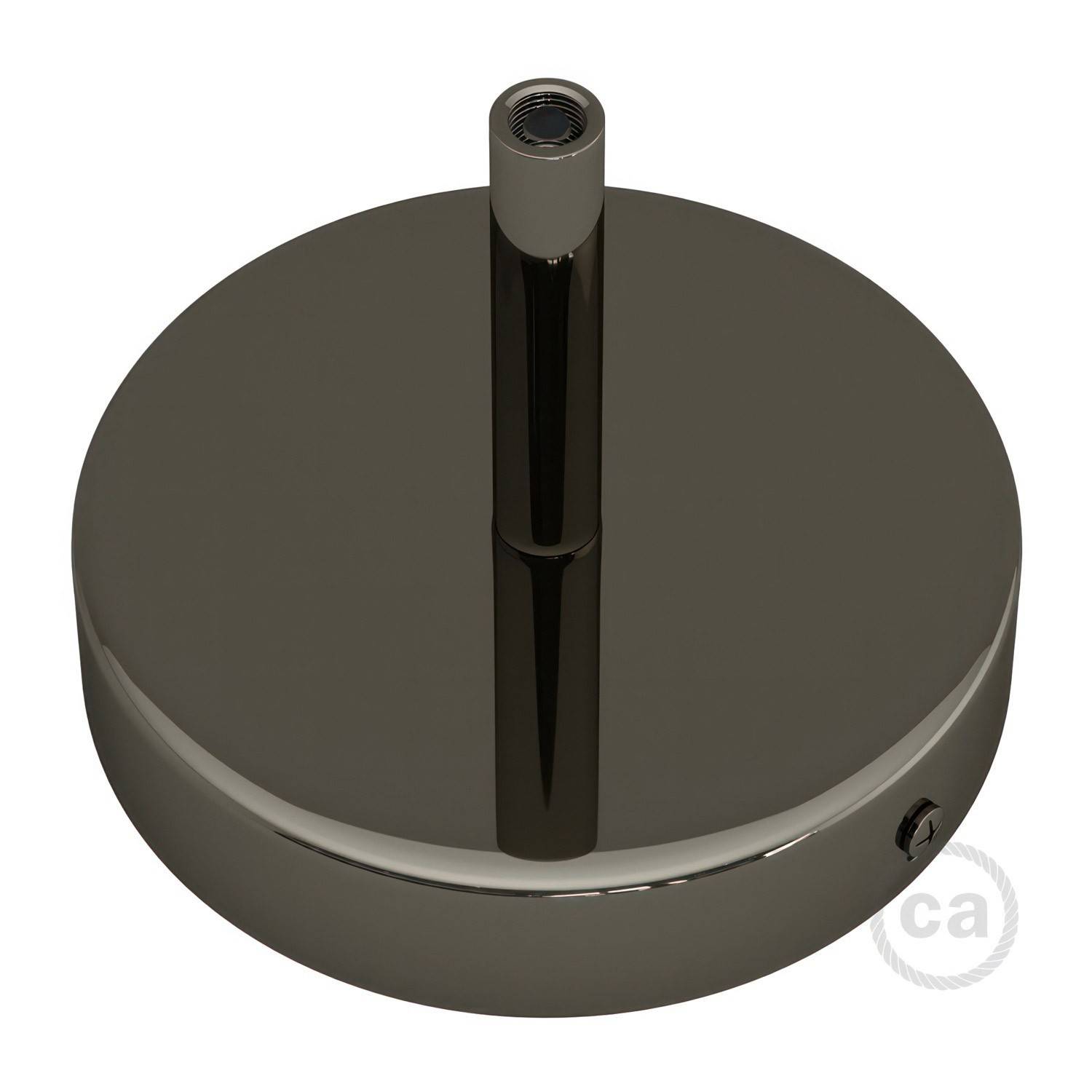 Zylindrischer Lampenbaldachin Kit aus Metall mit 7 cm Kabelklemme