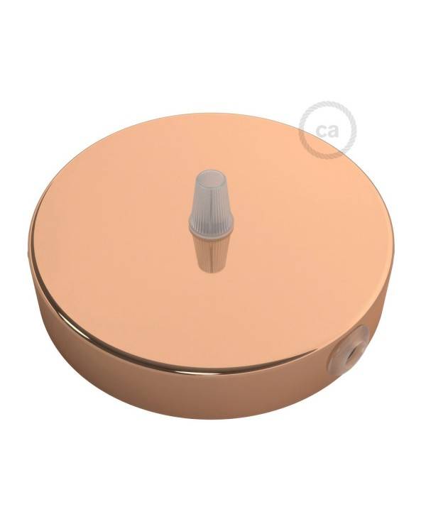 Zylindrischer Lampenbaldachin Kit aus Metall mit 1 Haupt- und 2 Seitenlöchern