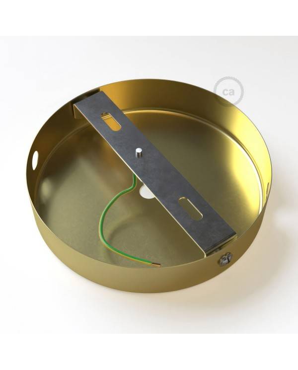 Zylindrischer Lampenbaldachin Kit aus Metall mit 1 Haupt- und 2 Seitenlöchern