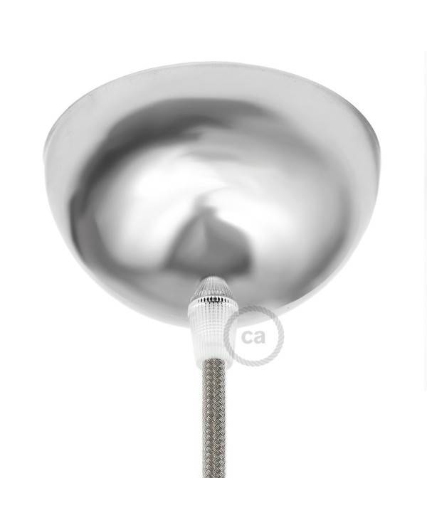 Halbkugelförmiger, lackierter Lampenbaldachin Kit aus Metall