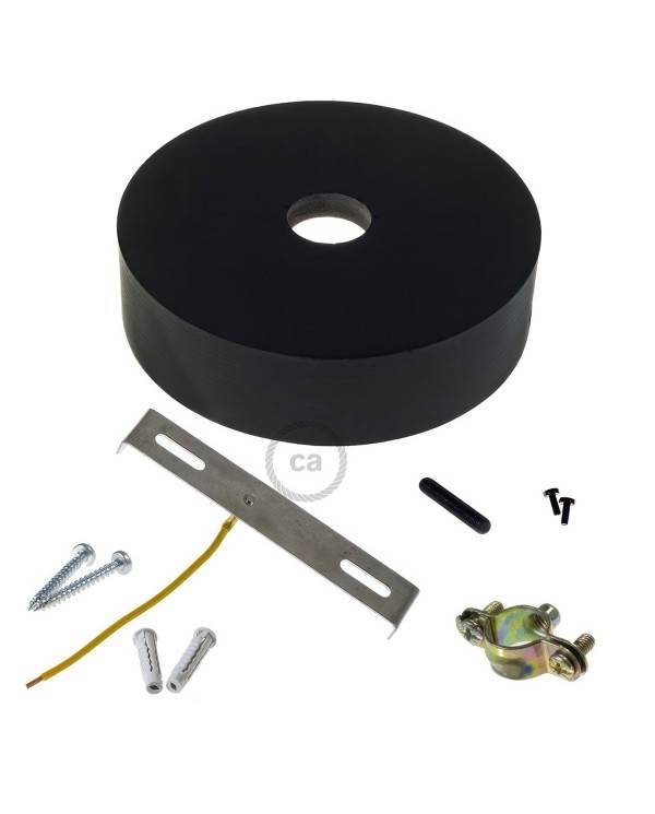 Lampenbaldachin Kit aus Holz für 2XL-Seilkabel