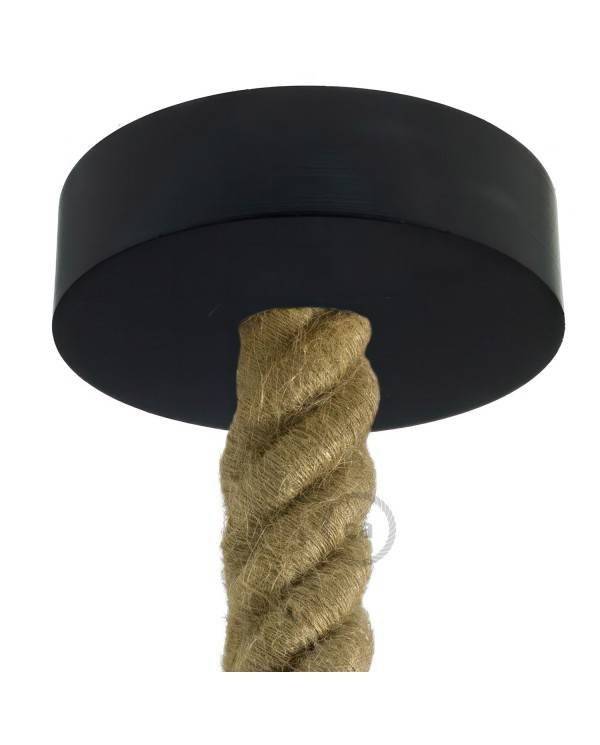 Lampenbaldachin Kit aus Holz für 3XL-Seilkabel
