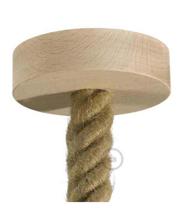 Lampenbaldachin Kit aus Holz für 3XL-Seilkabel