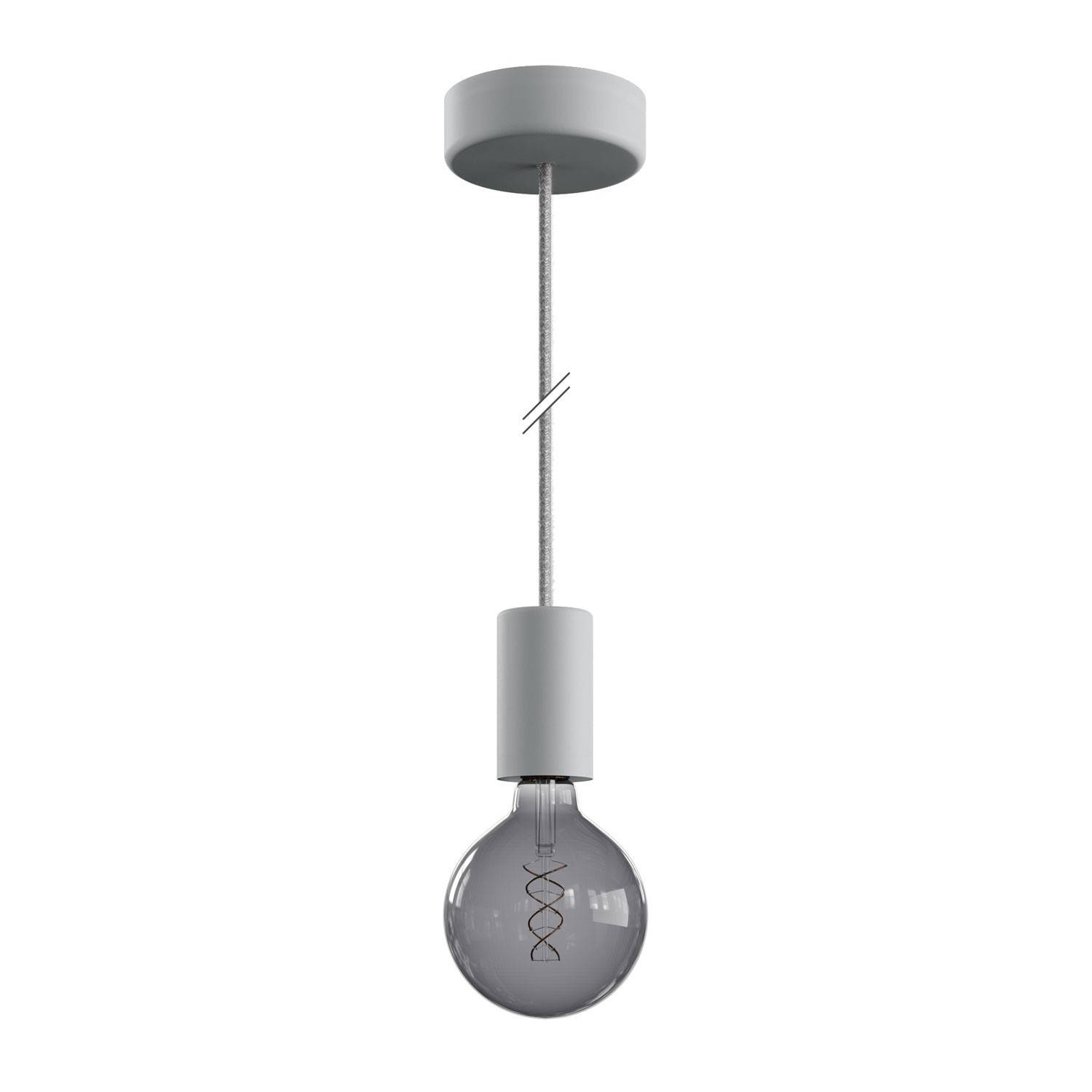 EIVA ELEGANT Outdoor-Pendelleuchte mit 1,5 m Textilkabel, Silikon-Lampenbaldachin und Lampenfassung, IP65 wasserdicht