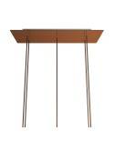 Rechteckiges XXL 5-Loch und 6 Seitenlöchern Lampenbaldachin Kit, Rose-One-Abdeckung, Abmessungen 675 x 225 mm