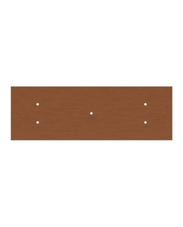 Rechteckiges XXL 5-Loch und 6 Seitenlöchern Lampenbaldachin Kit, Rose-One-Abdeckung, Abmessungen 675 x 225 mm
