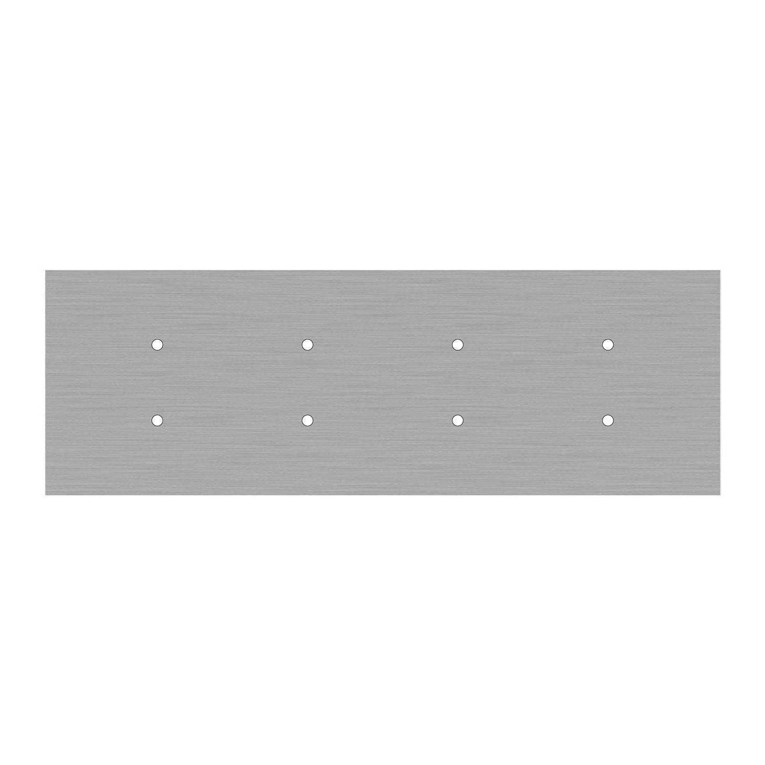 Rechteckiges XXL 8-Loch und 6 Seitenlöchern Lampenbaldachin Kit, Rose-One-Abdeckung, Abmessungen 675 x 225 mm