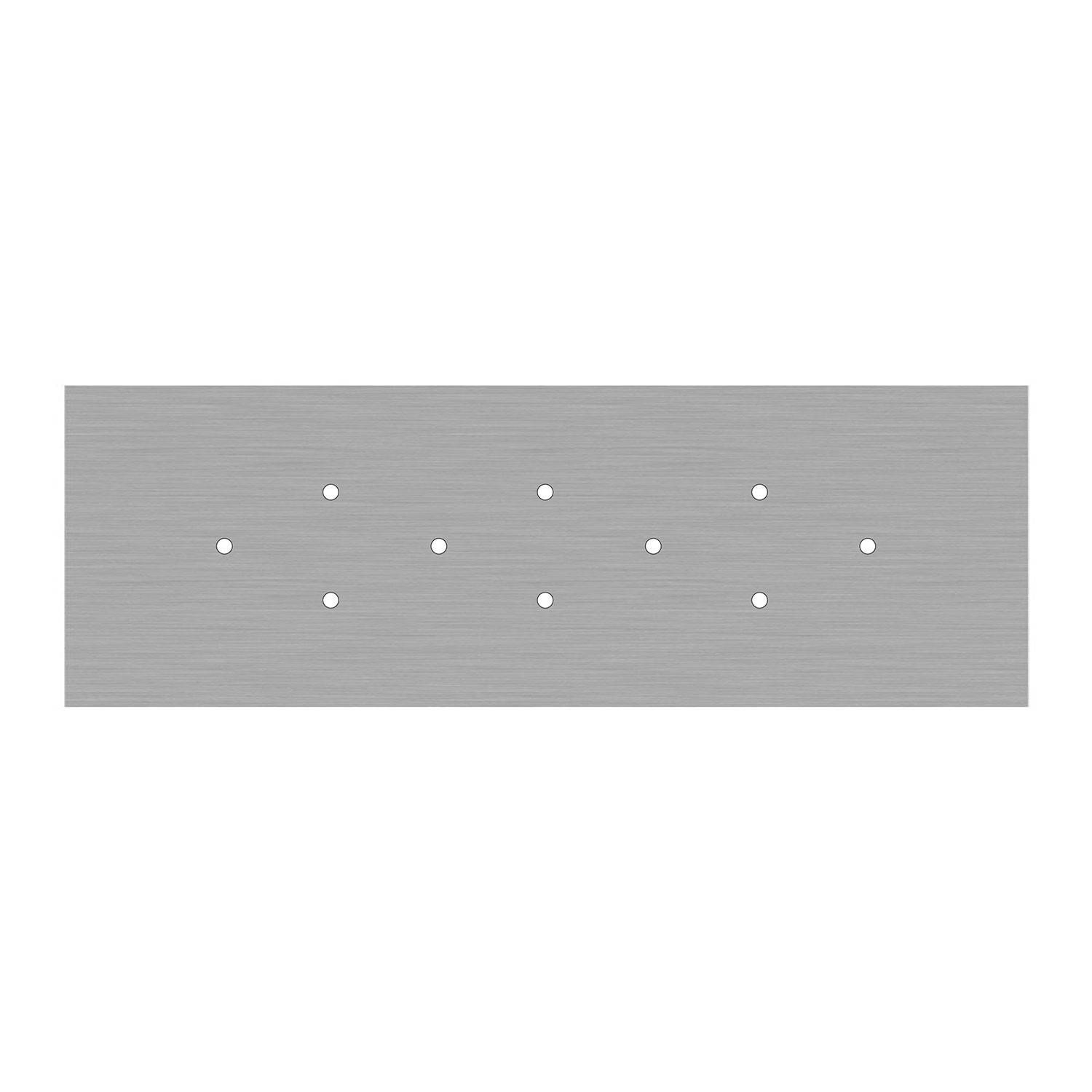 Rechteckiges XXL 10-Loch und 6 Seitenlöchern Lampenbaldachin Kit, Rose-One-Abdeckung, Abmessungen 675 x 225 mm