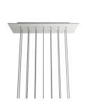 Rechteckiges XXL 14-Loch und 6 Seitenlöchern Lampenbaldachin Kit, Rose-One-Abdeckung, Abmessungen 675 x 225 mm