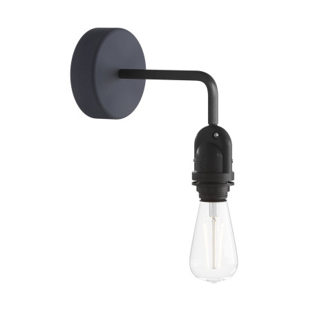 Fermaluce für Lampenschirme EIVA mit L-förmiger Verlängerung, Lampenbaldachin und wasserdichter IP65- Lampenfassung - Graphit