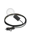 Snake Eiva Elegant, tragbare Außenleuchte, 5m Textilkabel, wasserdichte IP65 Lampenfassung und Stecker