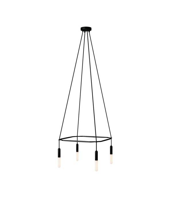 Deckenleuchte Cage P-Light mit 4 Aufhängungen
