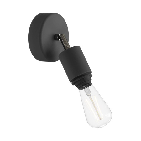 Fermaluce für Lampenschirme EIVA ELEGANT mit Schwenkgelenk, Lampenbaldachin und wasserdichter IP65-Lampenfassung - Schwarz