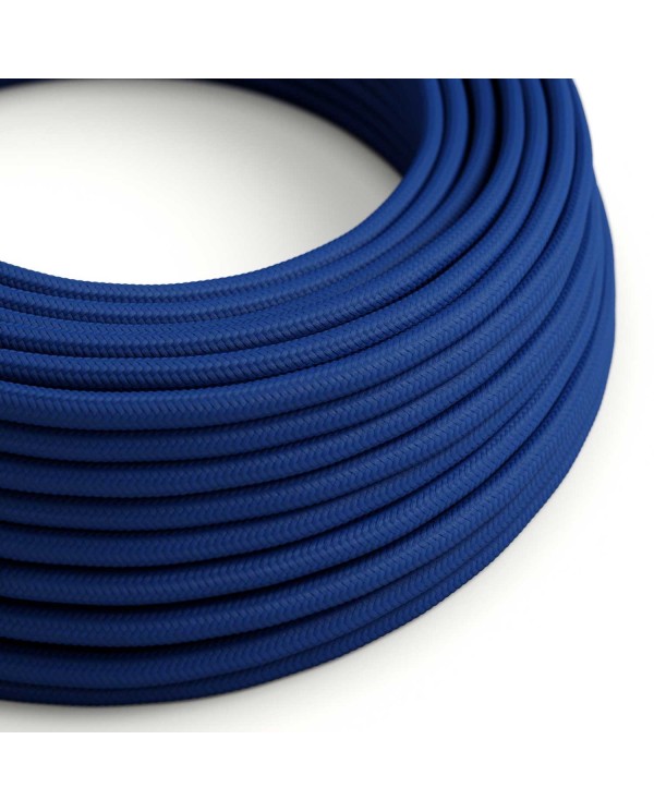 Textilkabel, klassisch blau glänzend - Das Original von Creative-Cables - RM12 rund 2x0,75mm / 3x0,75mm