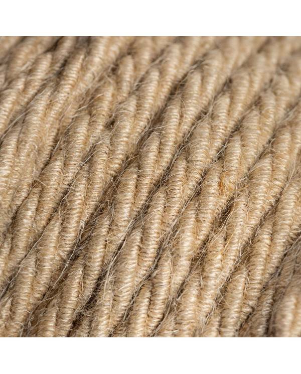 Textilkabel, natürliche Jute - Das Original von Creative-Cables - TN06 geflochten 2x0,75mm / 3x0,75mm