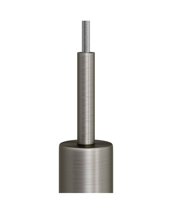 Runde Zugentlastung aus Metall, 7 cm lang, komplett mit Gewinderohr, Mutter und Unterlegscheibe