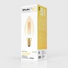 LED Glühbirne Golden Carbon Line Cage Filament Candle C35 3,5W 300Lm E14 2700K Dimmbar - C51