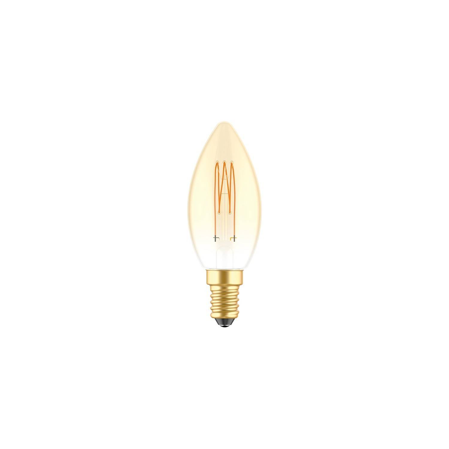 LED Glühbirne Golden Carbon Line Cage Filament Candle C35 3,5W 300Lm E14 2700K Dimmbar - C51