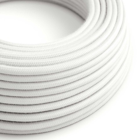 Textilkabel, lichtweiß, aus Baumwolle - Das Original von Creative-Cables - RC01 rund 2x0,75mm / 3x0,75mm