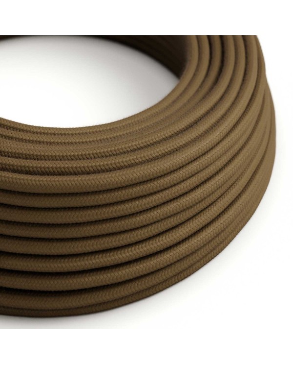 Textilkabel, kaffeebraun, aus Baumwolle - Das Original von Creative-Cables - RC13 rund 2x0.75mm / 3x0.75mm