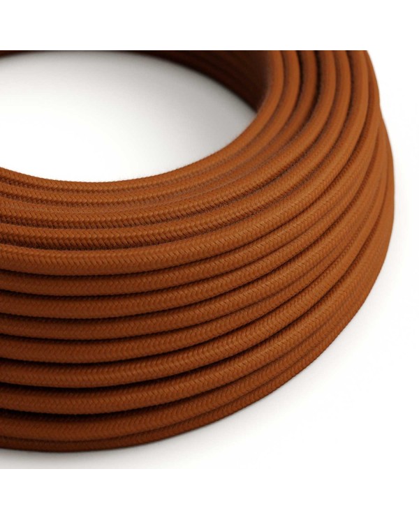 Textilkabel, zimtbraun, aus Baumwolle - Das Original von Creative-Cables - RC23 rund 2x0,75mm / 3x0,75mm