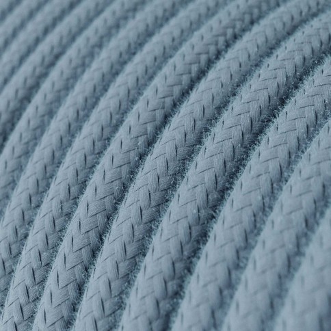 Textilkabel, ozeanblau, aus Baumwolle - Das Original von Creative-Cables - RC53 rund 2x0,75mm / 3x0,75mm