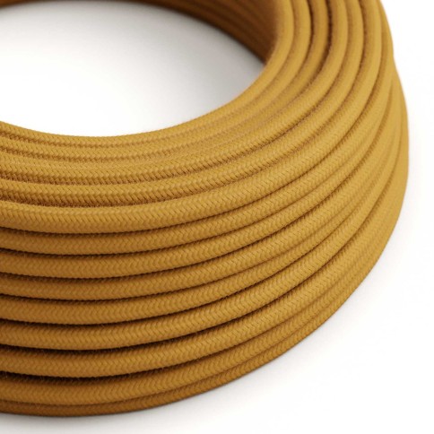 Textilkabel, honigfarben, aus Baumwolle - Das Original von Creative-Cables - RC31 rund 2x0.75mm / 3x0.75mm