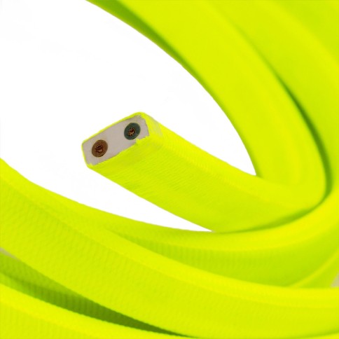 Elektrisches Kabel überzogen mit Gelbem CF10 Textil für Lichterketten, Seideneffekt Einfarbig