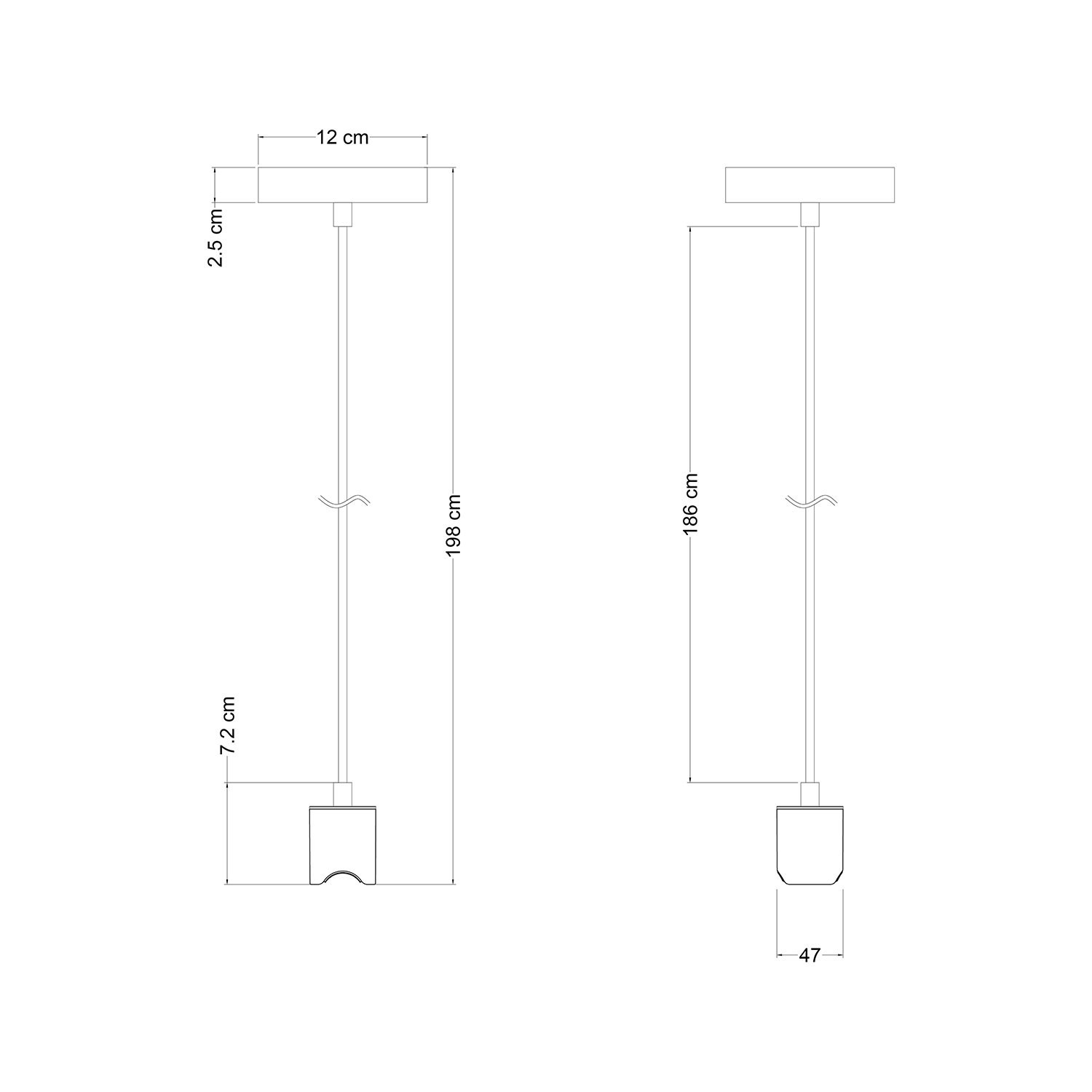 Verteilerdose für Lumet Ketten mit Adaptern für runde und flache Kabel