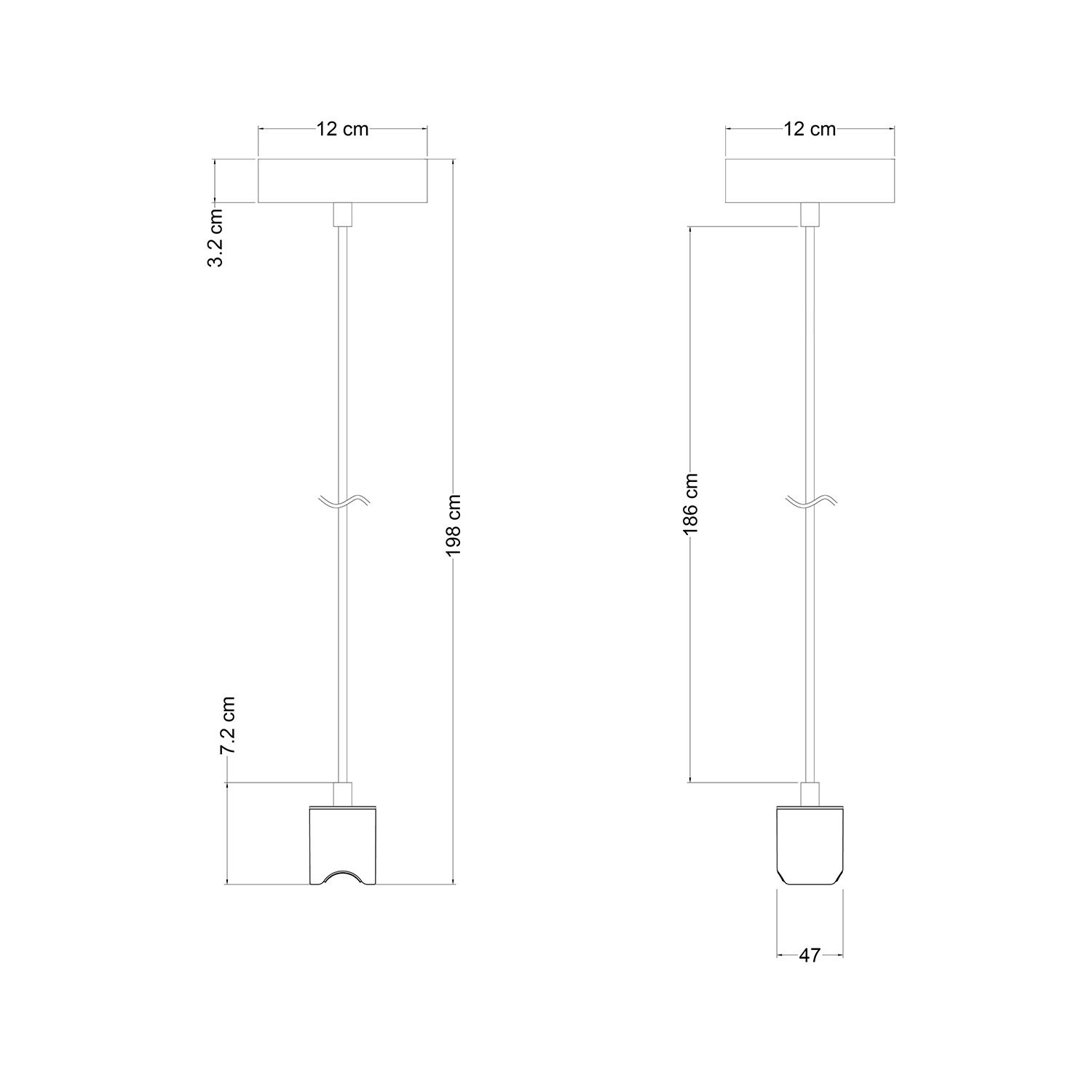 Verteilerdose für Lumet Ketten mit Adaptern für runde und flache Kabel