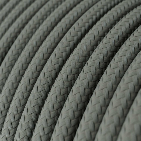 Textilkabel, Optical schwarz-silber glänzend Vertigo - Das Original von Creative-Cables - ERM64 rund 2x0.75mm / 3x0.75mm