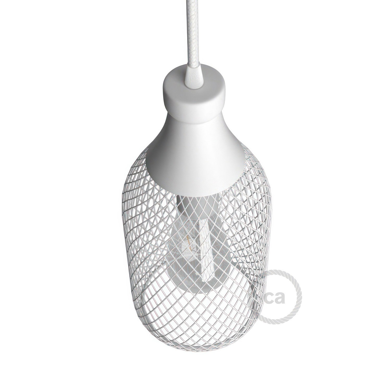 Flaschenförmiger Lampenschirmkäfig Jéroboam aus Metall