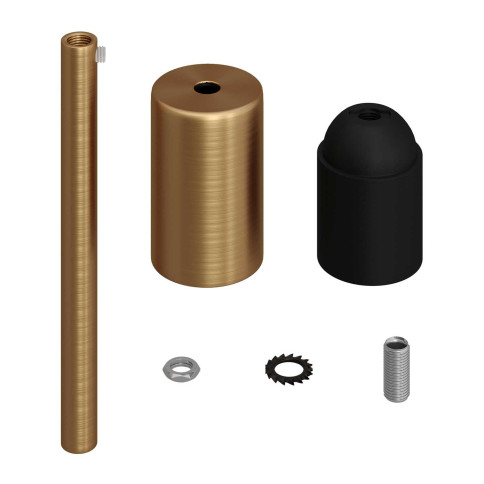 Linear-Kit des Filé-Systems - mit 5 m Kabel und 7 Zubehörteilen aus schwarzem Holz für den Innenbereich