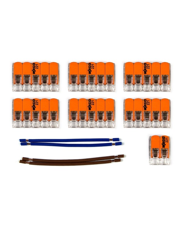 Kit Verbindungsklemme WAGO kompatibel mit Kabel 2x für Lampenbaldachin mit 9 Löchern