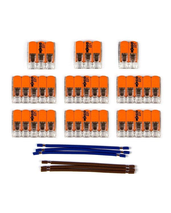 Kit Verbindungsklemme WAGO kompatibel mit Kabel 2x für Lampenbaldachin mit 11 Löchern