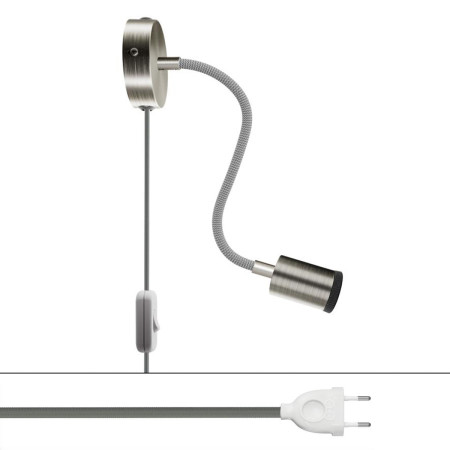 Spostaluce Flex 30 gelenkige Leuchte mit Strahler GU1d0 - Titan satiniert