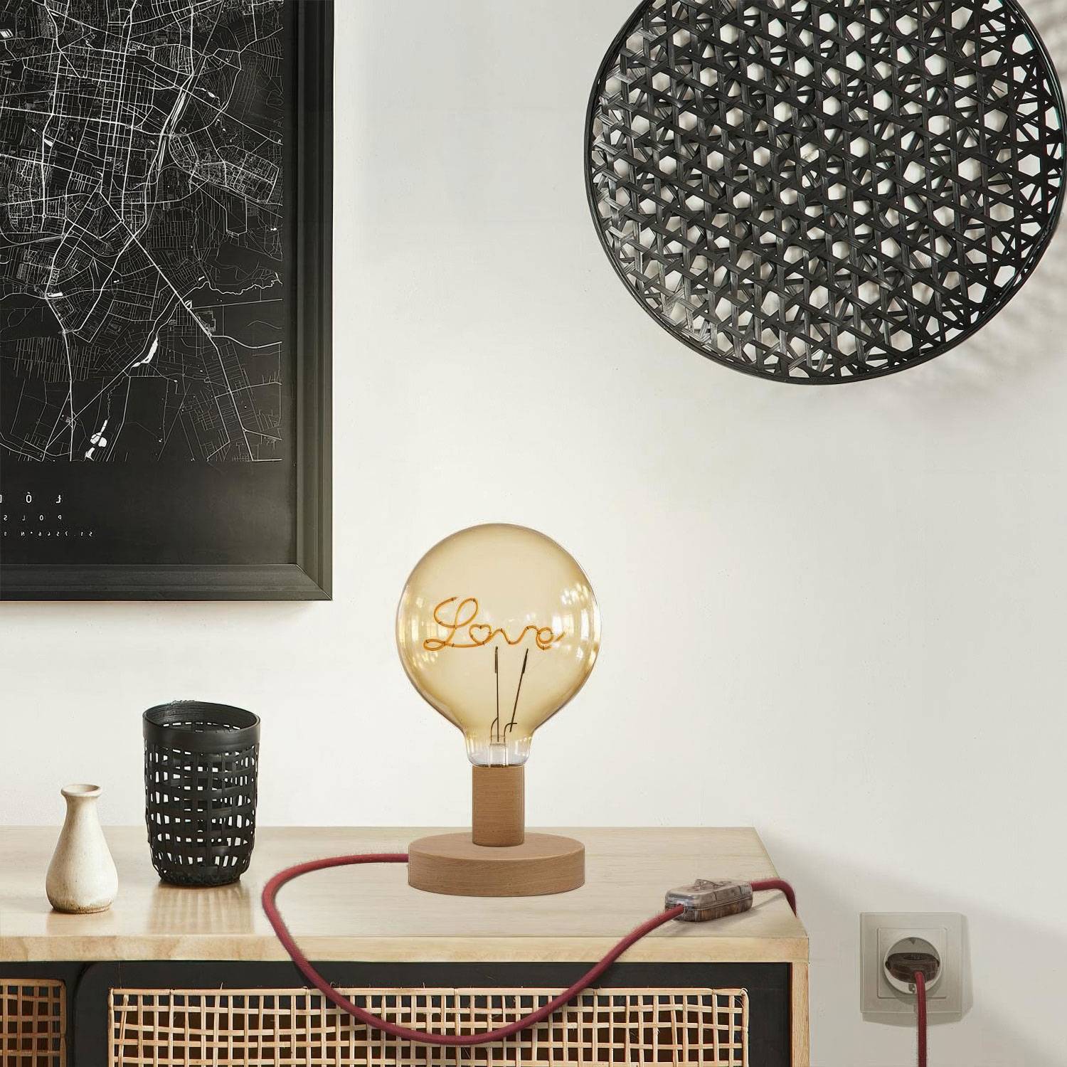 Deckenleuchte Cage Edison ST64 mit 6 Aufhängungen