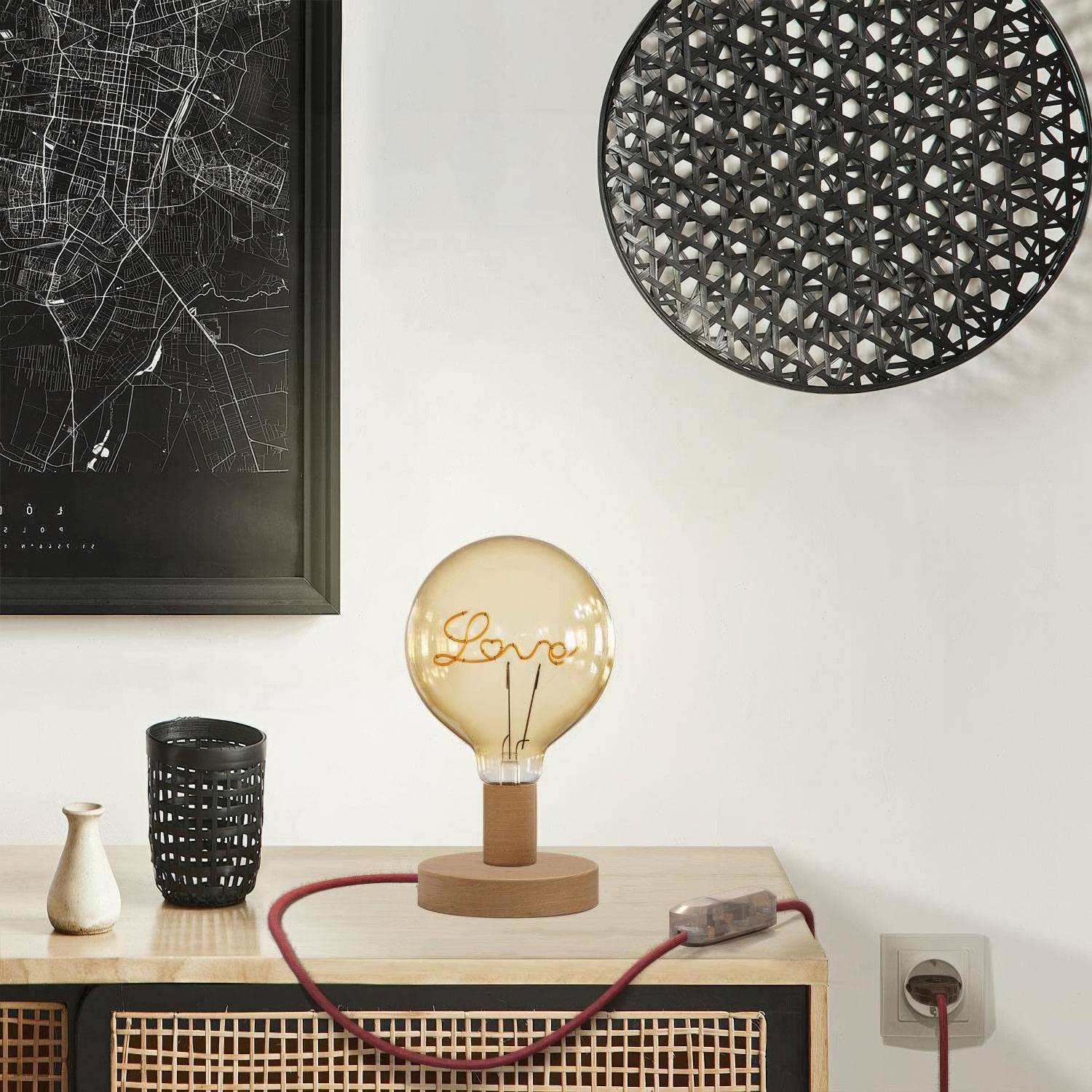 Deckenleuchte Cage Edison ST64 mit 6 Aufhängungen