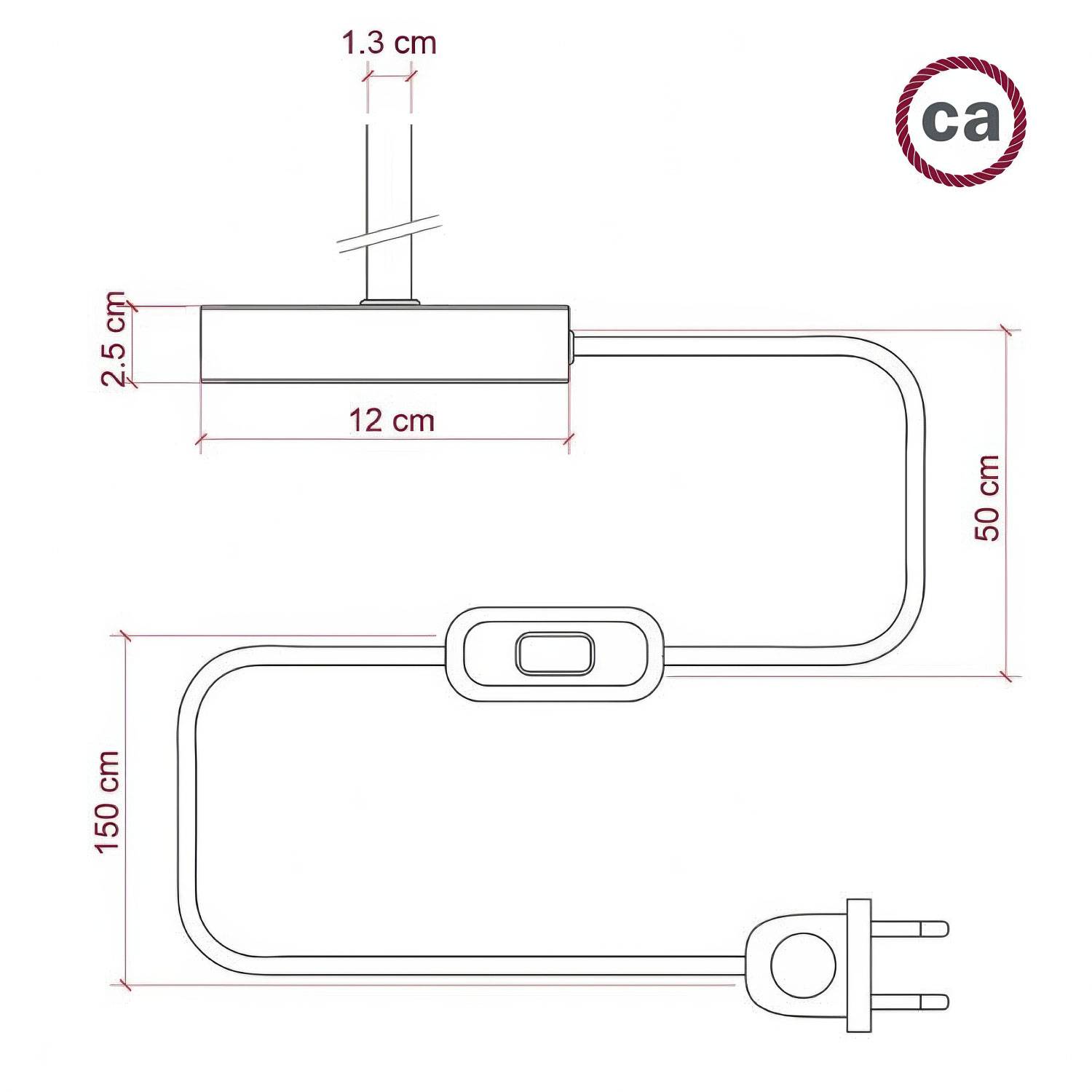 Deckenleuchte 3 Cage Rodi mit 4 Aufhängungen
