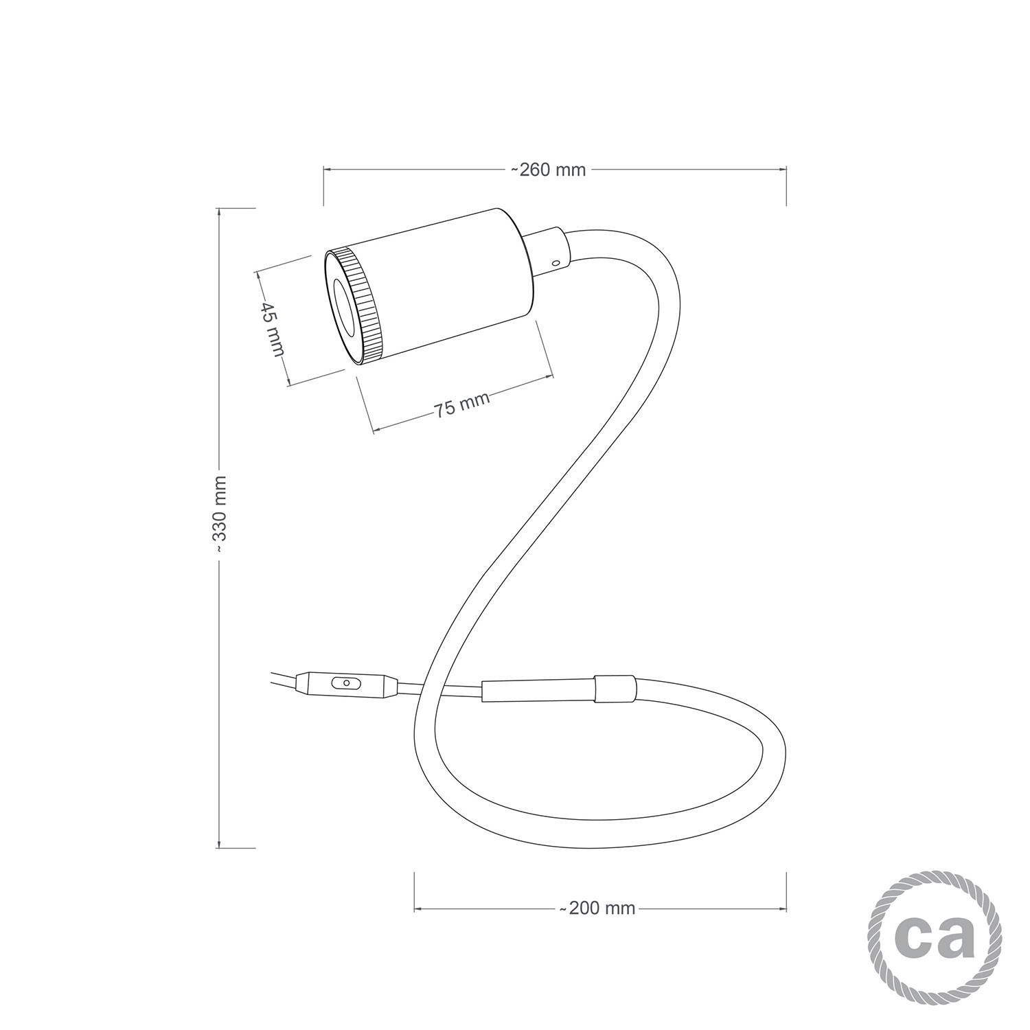Kit Creative Flex flexibles gewebeummanteltes Kabelrohr, RM77 grasgrün mit Metallenden
